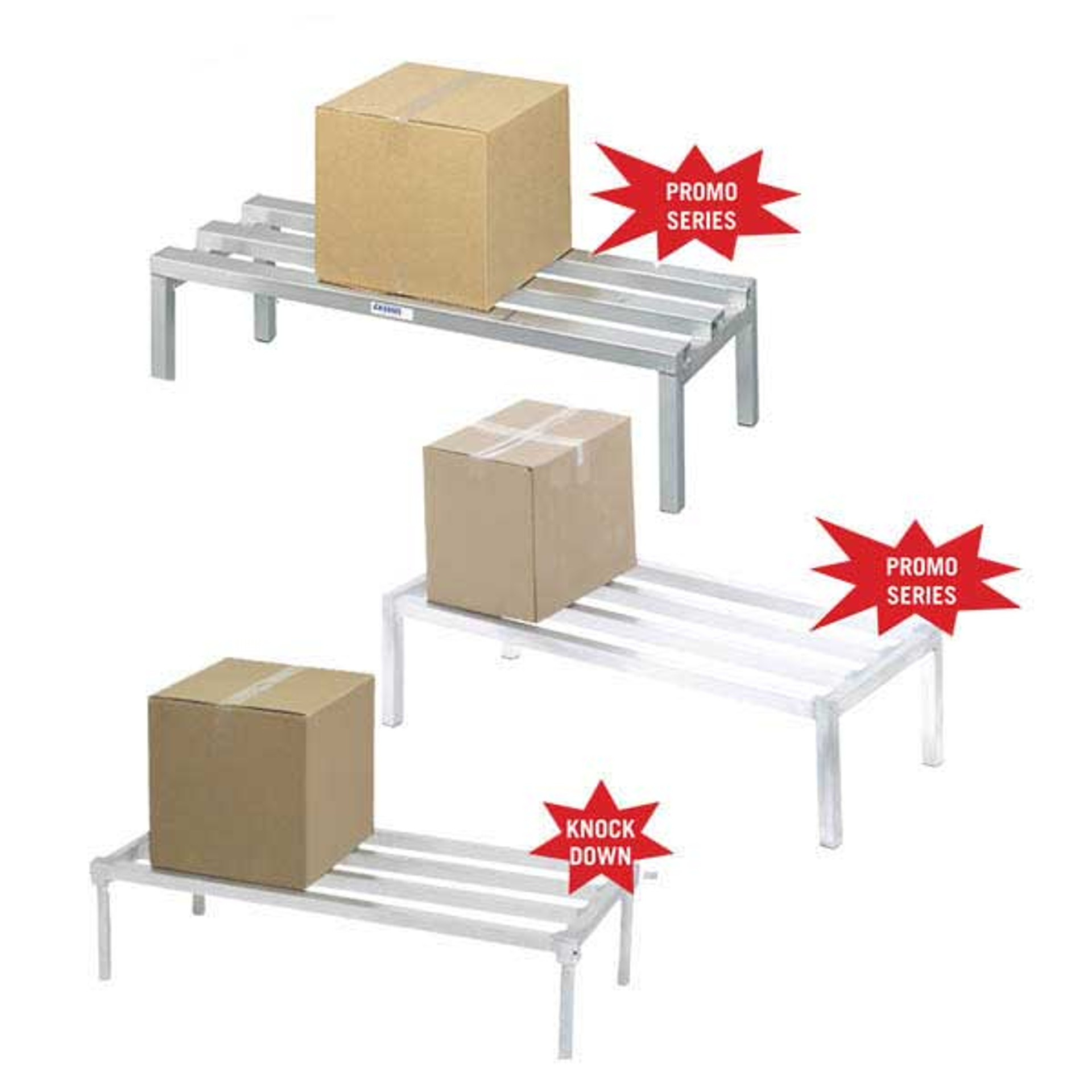 Channel ADE2048 Promo Series 48 quot W x 20 quot D x 12 quot H Tubular Dunnage Rack