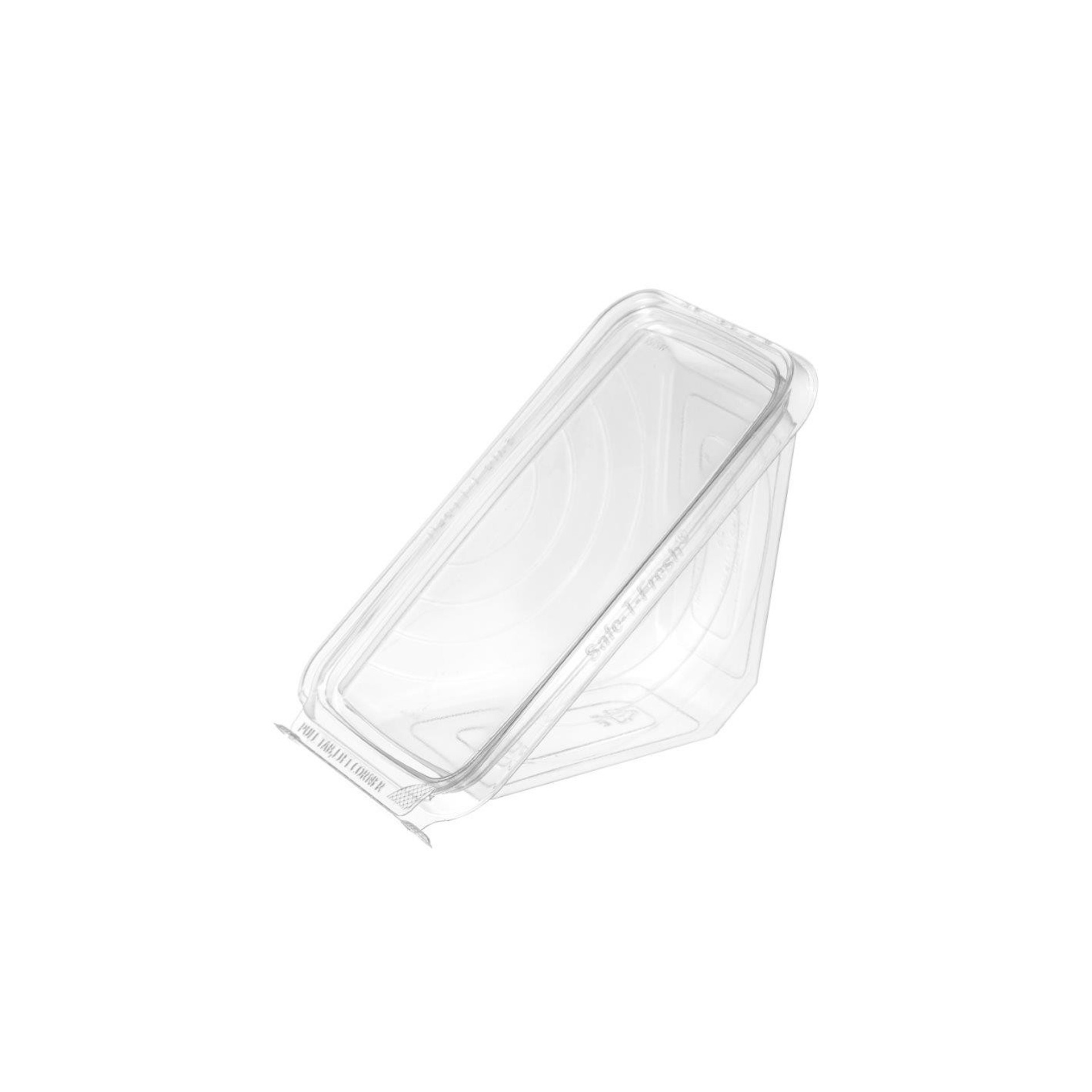 Inline Plastics TS32 SafeTFresh 32 oz. Plastic Single Compartment Container with Hinged Lid