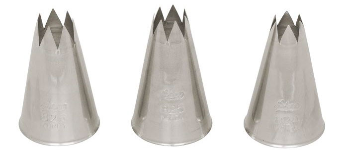 Tumtanm 8-Pack Stainless Steel Piping Tips - Open Star Nozzles For Cake Decorating & Baking