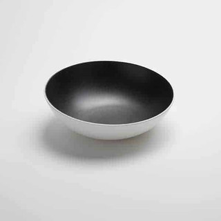 American Metalcraft LFTBB12 Lift Collection 94 oz. Angled Bowl, Melamine, White w/Black Speckles