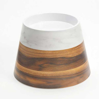 American Metalcraft JBASEMEL8 Mix & Match 7-3/4"H Juice Dispenser Base, Melamine, Acacia & Marble