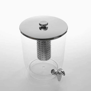 American Metalcraft JUICE3 Mix & Match 12 Qt. Juice Dispenser w/Faucet, Cover, & Ice Tube