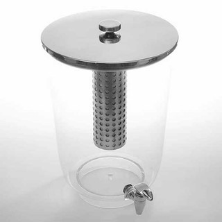 American Metalcraft JUICE4 Mix & Match 20 Qt. Juice Dispenser w/Faucet, Cover, & Ice Tube