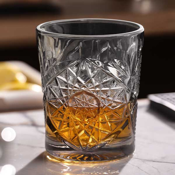 Libbey 5632/AK7P2M Hobstar 12 oz. Double Old-Fashioned Glass, Graphite