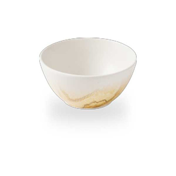 Churchill TDGDBS141 Inked Tide 14 oz. Snack Bowl, Ceramic, Gold - 12/Case