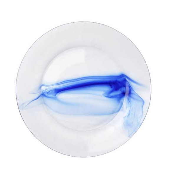 Libbey W844 Watercolor Blue 10.6" Dinner Plate, Glass - 12/Case