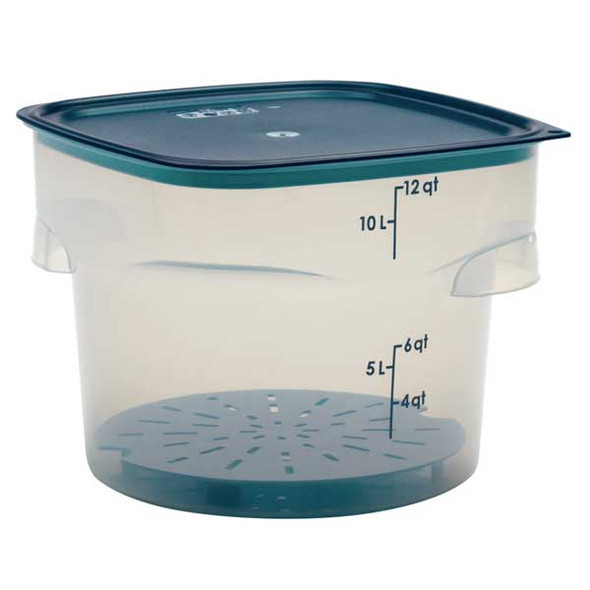 Cambro 12RGSFPDPP267 FreshPro CamRounds 12, 18, & 22 Qt. Drain Shelf, Blue - 6/Case