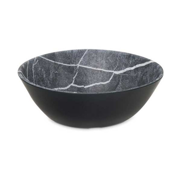 Carlisle 5310872 Ridge 22 oz. Freeform Bowl, Melamine, Soapstone - 12/Case