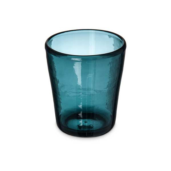 Carlisle MIN544015 Mingle 14 oz. Double Old Fashioned Glass, Plastic, Teal - 12/Case