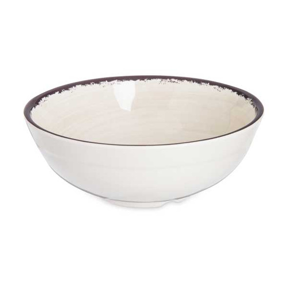 Carlisle 5400553 Mingle 17 oz. Serving Bowl, Melamine, Sweet Cream - 12/Case