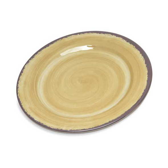 Carlisle 5400713 Mingle 7" Bread & Butter Plate, Melamine, Amber - 12/Case