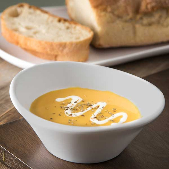 Carlisle 5300680 Stadia 12 oz. Oblong Bowl, Melamine, Greige - 12/Case