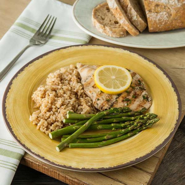 Carlisle 5400113 Mingle 11" Dinner Plate, Melamine, Amber - 12/Case