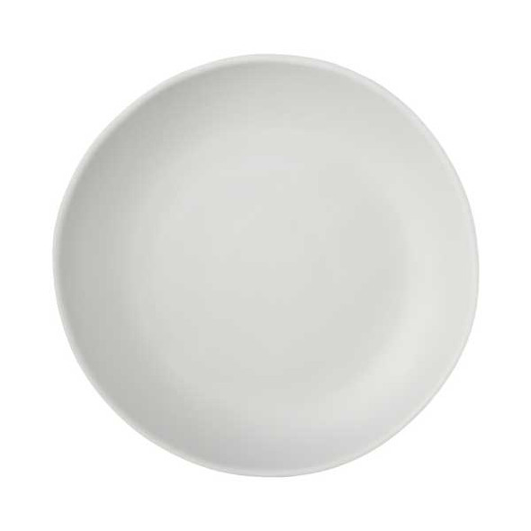 Carlisle 5310723 Ridge 10-1/2" Freeform Dinner Plate, Melamine, Cement - 12/Case