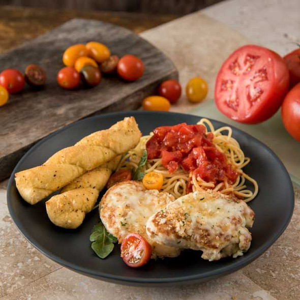 Carlisle 5310738 Ridge 10-1/2" Freeform Dinner Plate, Melamine, Slate - 12/Case