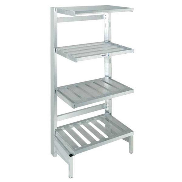 Channel TT2048 48"W x 20"D x 72"H Cantilever Solid Shelving, Aluminum - 1/Kit