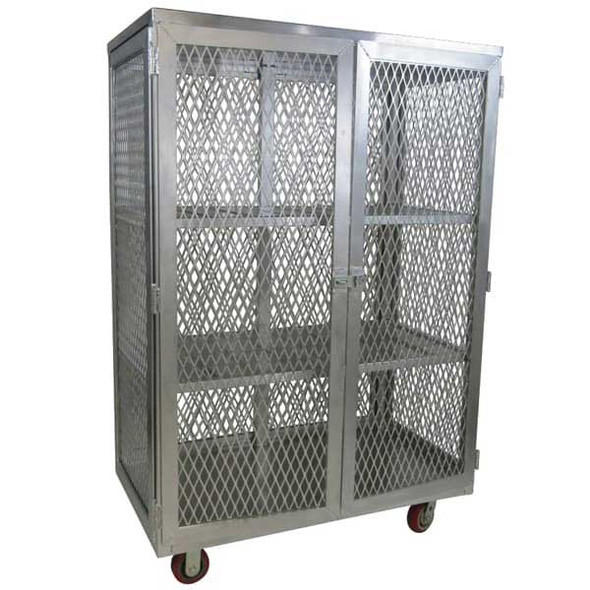 Channel CSC-2749M Heavy Duty Series 71"H Mobile Security Cage, Aluminum