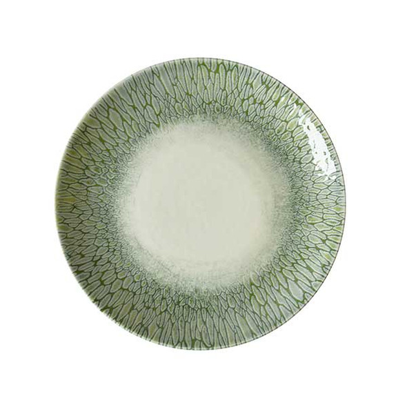 Cardinal FP820 Papillon by Dudson 8.5" Coupe Plate, Green, Ceramic - 12/Case