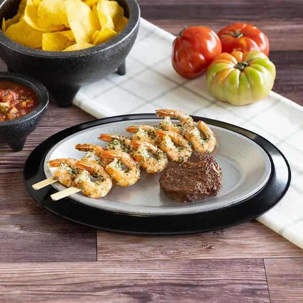 Service Ideas SK128CA Thermo Plate 12"x 8" Oval Cast Insert, Aluminum