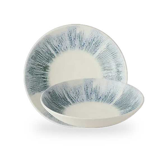 Churchill ILYBEVB71 Inked Lyra 15 oz. Coup Bowl, Ceramic, Blue - 12/Case
