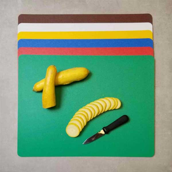 Tablecraft FCB1218A 12" x 18" Cutting Mats, Assorted Colors - 6/Pack
