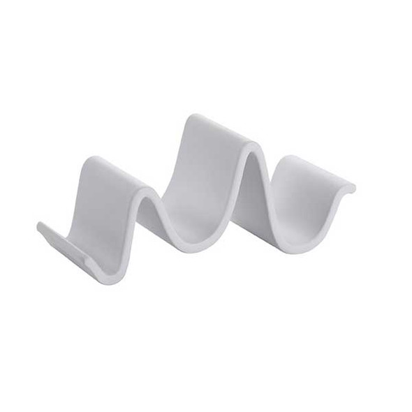American Metalcraft WTHW2 Whimsical Taco Holder, 2 Compartment, White - 48/Case