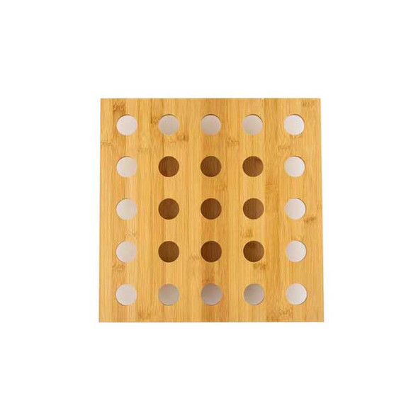 Tablecraft 12815 Square Cone Holder, Holds 25, Bamboo - 4/Case