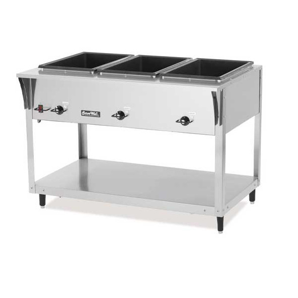 Vollrath 38214 ServeWell SL 4-Wells Hot Food Table, 120v, 2800W, SS