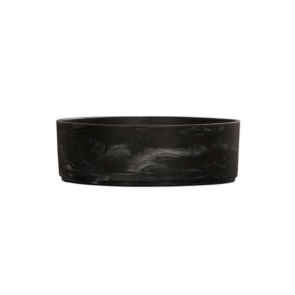 Cal-Mil 23738-10-124 Resin 10" Round Bowl, Black Marble
