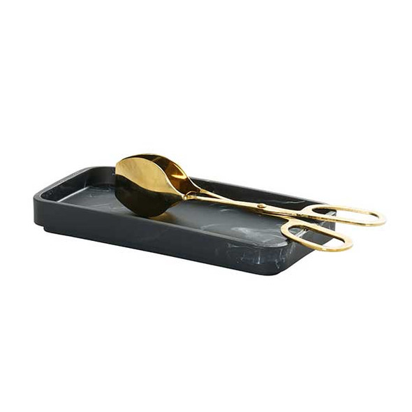 Cal-Mil 23861-124 Resin Spoon Holder, White Marble