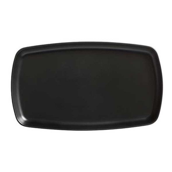 American Metalcraft AP12BK Ani Collection 12"L Rectangular Plate, Black, Melamine