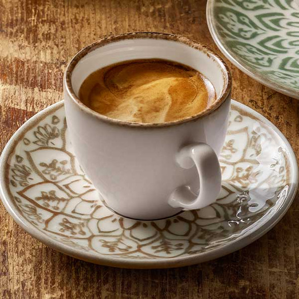 Libbey 803520941000403 Soulmate 3 oz. Cup, Tan Rim