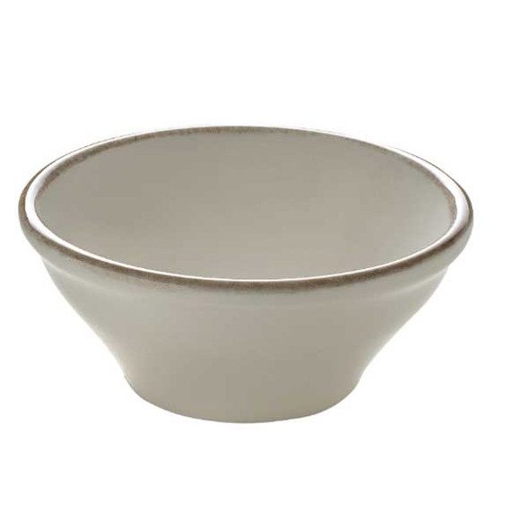 Libbey 803571241000403 Soulmate 9 oz. Round Bowl, Tan Rim - 6/Case
