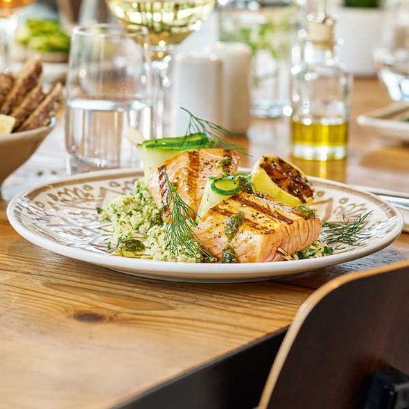 Libbey 803122741000402 Soulmate 10" Round, Coupe Plate, Sienna