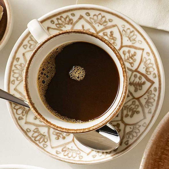 Libbey 803690941000402 Soulmate 4-1/2" Round Saucer, Sienna