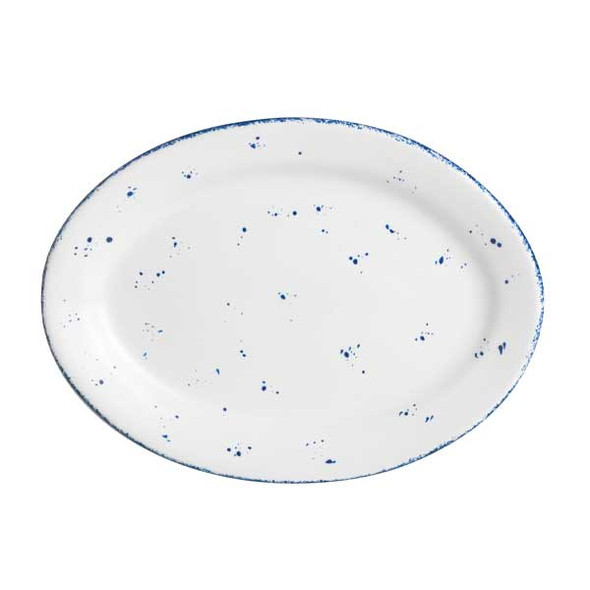 Steelite A330P137 Brisa 13-1/2" x 10" Oval Platter, Matte White - 12/Case