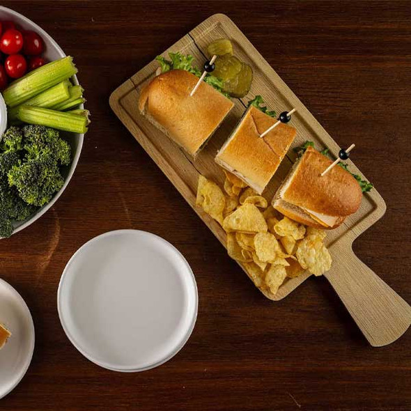 Tablecraft 12458 Timber 16-1/2" x 7" Serving Paddle, Melamine, Tan