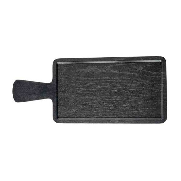 Tablecraft 12454 Onyx 16-1/2" x 7" Serving Paddle, Melamine, Black