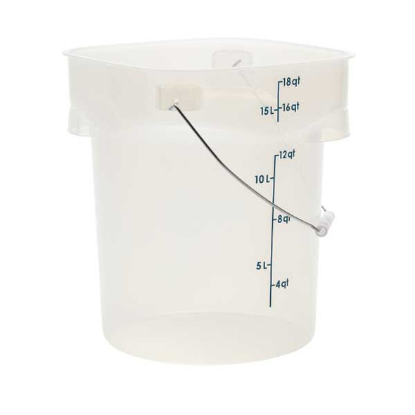 Cambro PWB18PROPP190 CamRound FreshPro 18 Qt. Pail w/Bail, Translucent