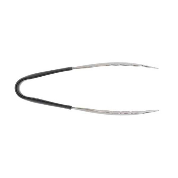 Tablecraft AM3706BK  6" Antimicrobial Tongs, Black Handle, SS