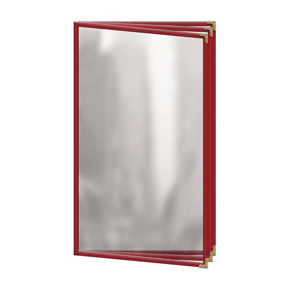 Risch TETB 8-1/2X14-LEATHERETTE 8-1/2" x 14", 3 Page, Deluxe Menu Leatherette Cover 