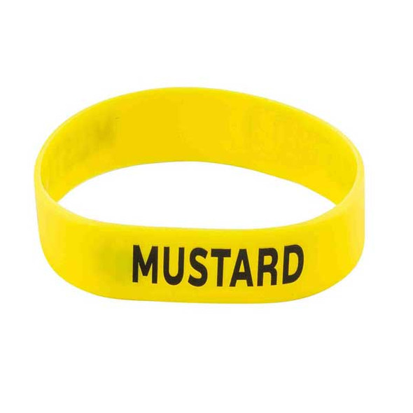 Tablecraft 13083 "Mustard" Bottle Band, Yellow/Black, Silicone
