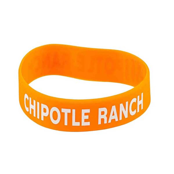 Tablecraft 13084 "Chipotle Ranch" Bottle Band, Orange, Silicone