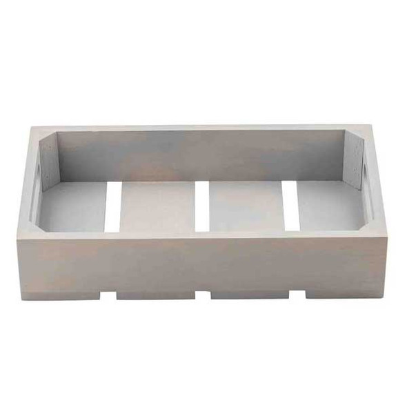Tablecraft 12897 Gastronorm Half Size Crate, Wood, Gray