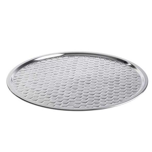 Tablecraft 12847 Hive Collection 18" Round Serving Tray, Honeycomb, SS
