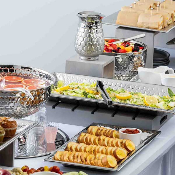 Tablecraft 12853 Hive Collection 2-1/2 Qt. Pitcher, Honeycomb, SS