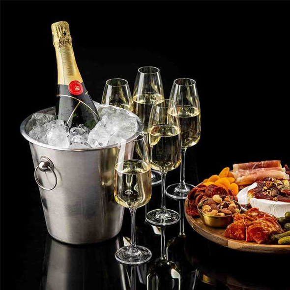 Tablecraft 12929 4-1/2 Qt. Wine Bucket w/Handles, SS