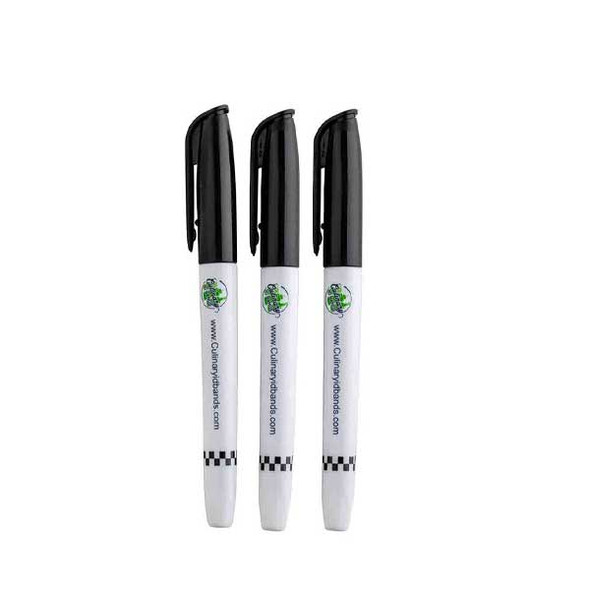 Tablecraft 13093 Erasable Black Markers - 3/Set