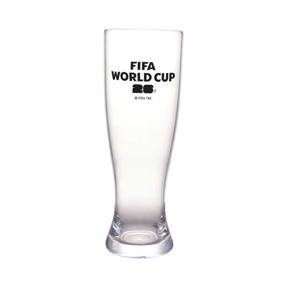 G.E.T. SW-1465-FIFA26-LOGOBW FIFA World Cup 2026 22 oz. Pilsner, Tritan, Clear w/Black Letter Logo - 24/Case