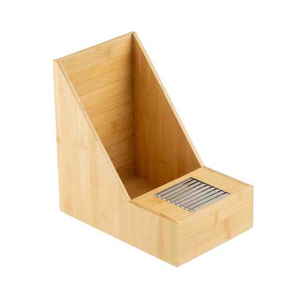 Tablecraft 12643 Single Airpot Rack w/Drip Tray, Bamboo
